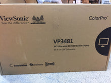 Load image into Gallery viewer, ViewSonic VP3481 34" IPS LED Curved QHD FreeSync DisplayPort HDMI USB Monitor
