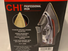 Load image into Gallery viewer, CHI 13101 Professional Steam Iron 1700W Titanium Infused Ceramic Soleplate