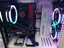 Load image into Gallery viewer, CyberPowerPC Gaming PC i7-8700K 32GB 500GB SSD + 1TB HDD GeForce GTX 1080 Win11 Liquid Cool