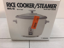 Load image into Gallery viewer, Zojirushi NHS-10 6-Cup Rice Cooker & Steamer - White