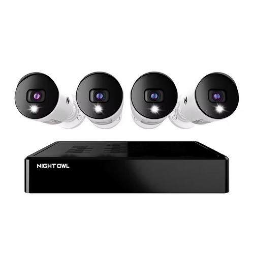 Night Owl 4-Channel 4-Camera 4K Security System with 1TB HDD DVR, CL-BT8D-4-14LS