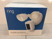 Load image into Gallery viewer, Ring - Floodlight Cam Plus Outdoor Wired 1080p Surveillance Camera - White