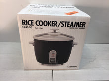 Load image into Gallery viewer, Zojirushi NHS-10 6-Cup Rice Cooker & Steamer - Black