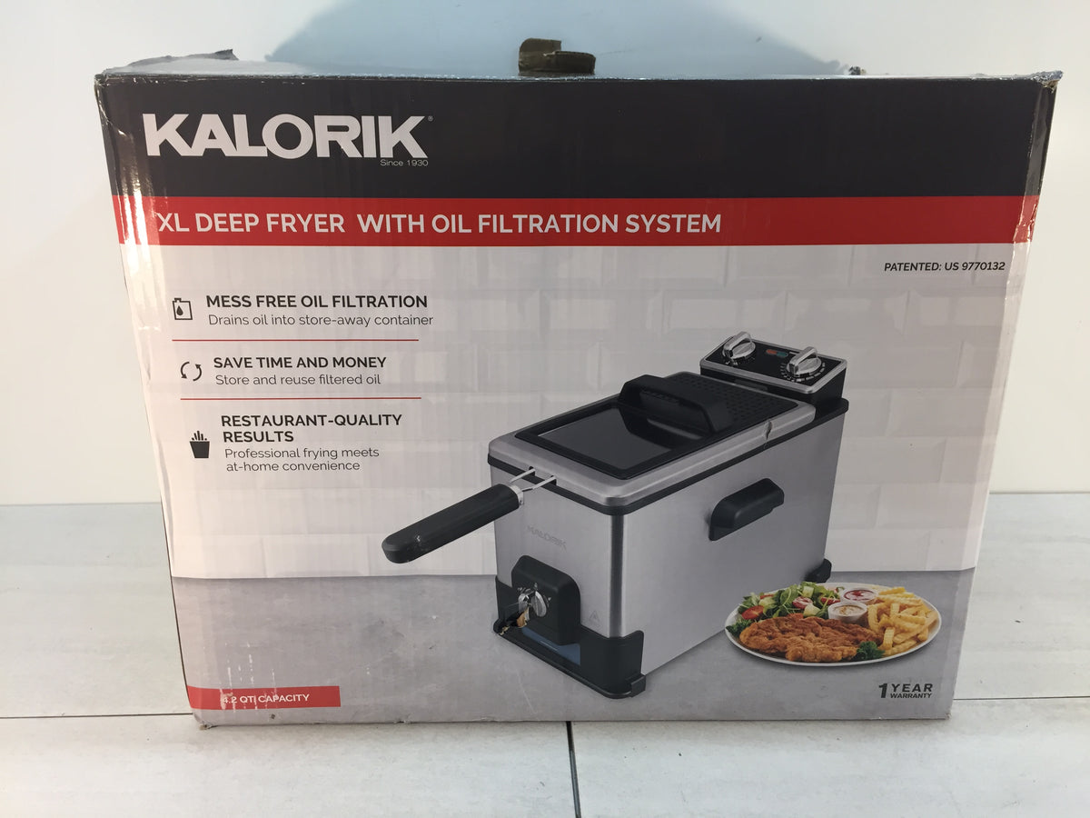 Kalorik 4.2qt 1800Watts Deep Fryer FT 44466 BK NT Electronics NT
