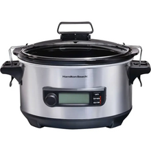 Load image into Gallery viewer, Hamilton Beach 33867 6qt Digital Slow Cooker - Stainless Steel