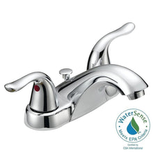 Load image into Gallery viewer, EZ-FLO 10190 Impression Collection 4" Centerset 2-Handle Bathroom Faucet Chrome