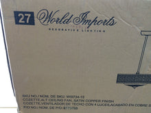 Load image into Gallery viewer, World Imports WI9734-15 Cozette Collection 24" Satin Copper Ceiling Fan