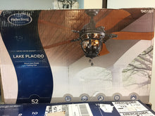 Load image into Gallery viewer, Harbor Breeze CPK1261 Lake Placido 52" Black Iron Ceiling Fan 451824