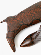 Load image into Gallery viewer, Loeffler Randall Gloria Tall Kitten Heel Boot, Mocha Size 9