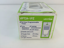 Load image into Gallery viewer, Leviton VPT24-1PZ White Decora 24 Hour Programmable Timer