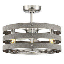 Load image into Gallery viewer, Progress Lighting Gulliver 24" Brushed Nickel Indoor/Outdoor Ceiling Fan