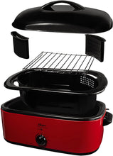 Load image into Gallery viewer, Oster 16-Quart Smoker Roaster Oven Red Smoke (CKSTROSMK18)