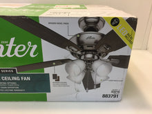 Load image into Gallery viewer, Hunter 53216 Amberlin LED 52-in Brushed Nickel Indoor Ceiling Fan 883791