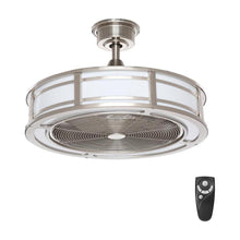 Load image into Gallery viewer, Home Decorators Brette 23" Indoor/Outdoor Brushed Nickel Ceiling Fan 1001528528