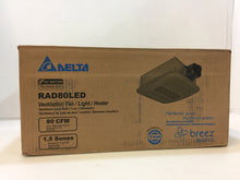 Load image into Gallery viewer, Delta RAD80LED Radiance Series 80 CFM Ceiling Exhaust Bathroom Fan LED Heater