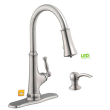 Load image into Gallery viewer, Glacier Bay 67536-0508D2 Touchless LED Sprayer Kitchen Faucet Stainless Steel