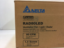 Load image into Gallery viewer, Delta RAD80LED Radiance Series 80 CFM Ceiling Exhaust Bathroom Fan LED Heater