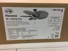 Load image into Gallery viewer, Hampton Bay 51329 Havana 48 in. Cappuccino Outdoor Ceiling Fan 600526