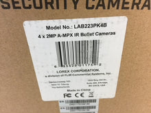 Load image into Gallery viewer, Lorex by FLIR LAB223PK4B 2.1MP Outdoor MPX Bullet Camera w/ Night Vision 4-Pk