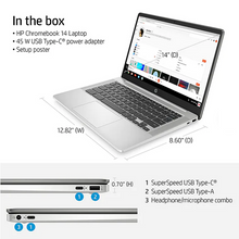 Load image into Gallery viewer, Hp Chromebook 14A-NA0200NR 14" Intel Celeron N4120 4GB 64GB eMMC Chrome OS