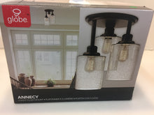 Load image into Gallery viewer, Globe Electric 65904 Annecy 3-Light Oil Rubbed Bronze Semi-Flushmount Light