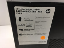 Load image into Gallery viewer, Desktop Hp Pavilion 570-p051 AMD A10-9700 3.5Ghz 8GB 1TB WiFi Bluetooth Win10