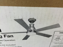 Load image into Gallery viewer, Hampton Bay Cobram CF548KR-CL160 48" Brushed Nickel Ceiling Fan 609619