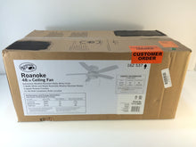 Load image into Gallery viewer, Hampton Bay YG216-MWH Roanoke 48 in. White Ceiling Fan with Light 162537