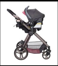 Load image into Gallery viewer, Baby Trend GoLite Snap Gear Car Seat Sprout Travel System, Stardust Rose