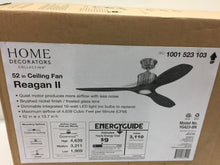 Load image into Gallery viewer, Home Decorators Reagan 52 in. LED Indoor Brushed Nickel Ceiling Fan YG423-BN