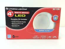 Load image into Gallery viewer, Lithonia Lighting 4" Matte White Recessed LED Baffle Kit 5000K LK4BMW LED