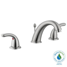 Load image into Gallery viewer, Glacier Bay 67364W-6A04 Builders 8" Widespread 2-Handle Nickel Bathroom Faucet