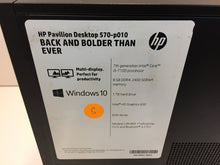 Load image into Gallery viewer, Desktop Hp Pavilion 570-p010 Intel i3-7100 3.9GHz 8GB 1TB WiFi Bluetooth Win10