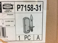 Load image into Gallery viewer, Progress Lighting P7158-31 Greyson Collection 1-Light Black Wall Sconce