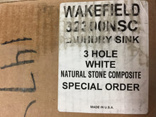 Load image into Gallery viewer, Mont Blanc Wakefield Dual Mount Natural Stone 25" 3-Hole Single Bowl Sink White