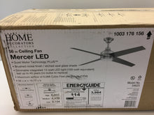 Load image into Gallery viewer, Home Decorators Mercer 56" LED 54625 Brushed Nickel Ceiling Fan 1003176156