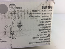Load image into Gallery viewer, Schon 67553-0173 Contemporary Sprayer Kitchen Faucet, Stainless Steel & Black