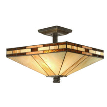 Load image into Gallery viewer, Dale Tiffany STH11008 Mission 2-Light Antique Bronze Semi-Flush Mount Light
