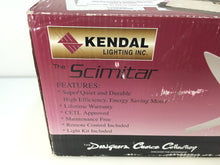 Load image into Gallery viewer, Kendal Scimitar 44 in. Satin Nickel Ceiling Fan AC19544-SN