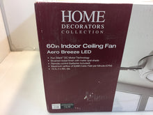 Load image into Gallery viewer, Home Decorators Aero Breeze 60" LED In/Outdoor Brushed Nickel Ceiling Fan 51591I