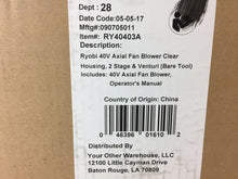 Load image into Gallery viewer, Ryobi RY40403A 110 MPH 480 CFM Variable-Speed Turbo 40V Cordless Leaf Blower