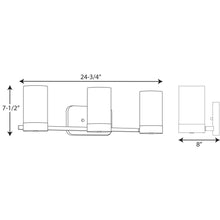 Load image into Gallery viewer, Progress Lighting Elevate 3-Light Brushed Bronze Bath Vanity Light P300022-109
