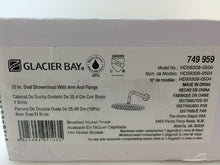 Load image into Gallery viewer, Glacier Bay HD58308-0504 1-Spray 10 in. Oval Fixed Shower Head Brushed Nickel