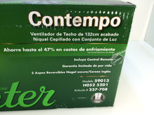 Load image into Gallery viewer, Hunter 59013 Contempo 52" Indoor Brushed Nickel Ceiling Fan w Universal Remote