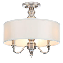 Load image into Gallery viewer, Hampton Bay 14698 Gala 3-Light Semi-Flush Mount Polished Nickel 518038