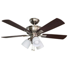 Load image into Gallery viewer, Hampton Bay 68144 Vaurgas 44" LED Indoor Brushed Nickel Ceiling Fan 1001983097