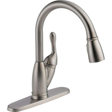 Load image into Gallery viewer, Delta 19939-SS-DST Izak 1-Handle Pull-Down Sprayer Kitchen Faucet in Stainless