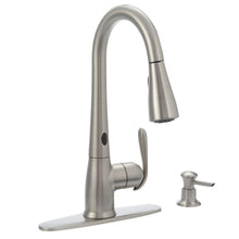 Load image into Gallery viewer, MOEN 87350ESRS Haysfield Pull-Down Sprayer Touchless Kitchen Faucet Stainless