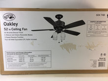 Load image into Gallery viewer, Hampton Bay AC413A-OBB Oakley 52" Oil-Brushed Bronze Ceiling Fan w/ Light Kit
