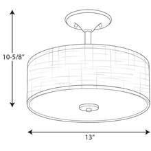 Load image into Gallery viewer, Progress Lighting Inspire Brushed Nickel LED Semi-Flush Mount P3683-0930K9